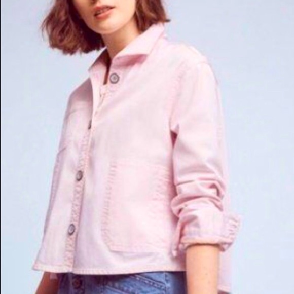 Anthropologie Jackets & Blazers - Chino By Anthropologie Pink Swing Jacket Sz Small